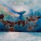 o.T., Öl, Pigment auf Leinwand, 100 x 145 cm, 2019