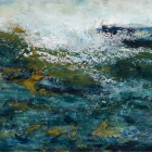 o.T., Öl, Pigment auf Leinwand, 90 x 140 cm, 2020