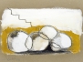 Bleistift, Acryl auf Pappe