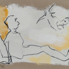 o.T.; Acryl, Bleistift auf Pappe; 20 x 30 cm; 2007