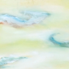 o.T.; (Aus der Serie "Mündungsgebiete"), Öl, Pigment auf Leinwand; 50x100 cm; 2015