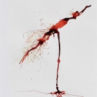 Giacomettistorch, Chinatusche auf Papier, 40 x 30 cm, 2011