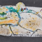 Vögel; Acryl, Bleistift auf Karton; 15 x 30 cm; 2007