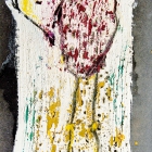 Vögel; Acryl, Bleistift auf Karton; 15 x 30 cm; 20071